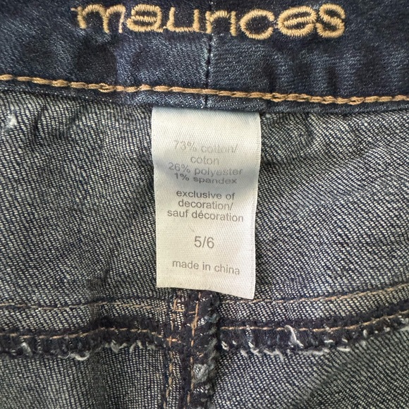Maurices Blue Jean Shorts Classic Cut-Off Style - Picture 4 of 4